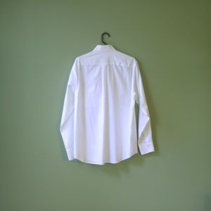 Eddie Bauer White Wrinkle Free Relaxed Fit Shirt